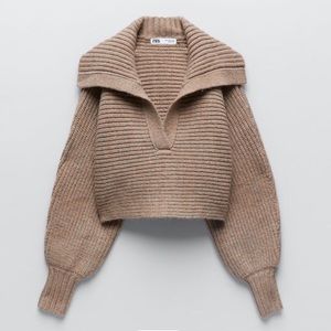 Zara cropped knit sweater